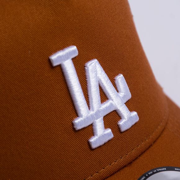 Kšiltovka New Era 9FORTY A-Frame Trucker MLB League Essential Los Angeles Dodgers Caramel Brown / Wh
