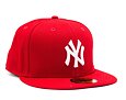 Kšiltovka New Era 59FIFTY MLB Basic New York Yankees - Scarlet / White