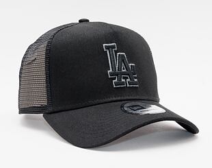 Kšiltovka New Era 9FORTY A-Frame Trucker MLB Black on Black Team Logo Los Angeles Dodgers - Black