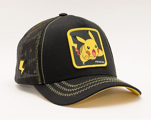Kšiltovka Capslab Trucker - Pokémon - Pikachu - Black / Yellow