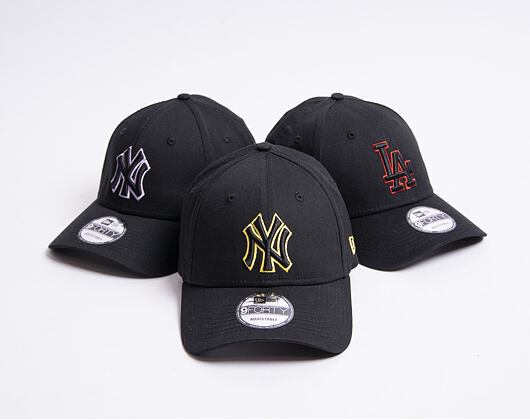 Kšiltovka New Era 9FORTY MLB Team Outline New York Yankees Black / Honey Yellow