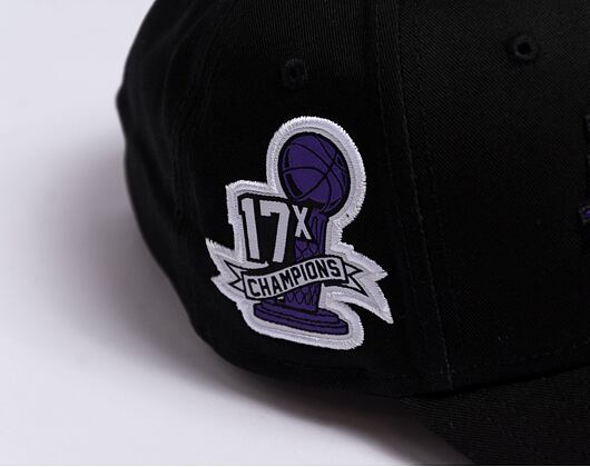 Kšiltovka New Era 9FORTY NBA Side Patch Los Angeles Lakers Black / Purple