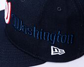 Kšiltovka New Era 59FIFTY MLB Script 5 Washington Nationals Navy / Optic White