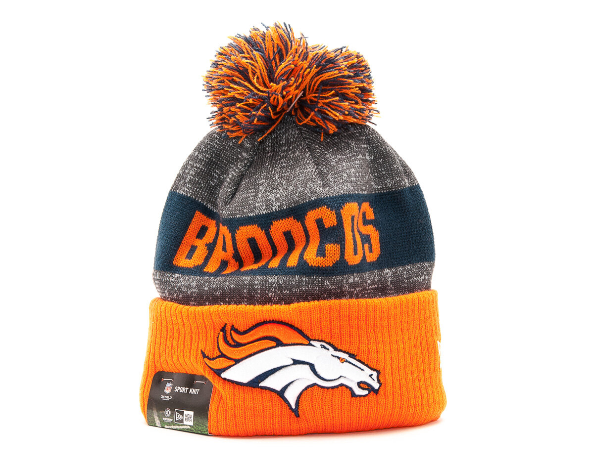 Official New Era Denver Broncos On-Field Sideline Bobble Knit