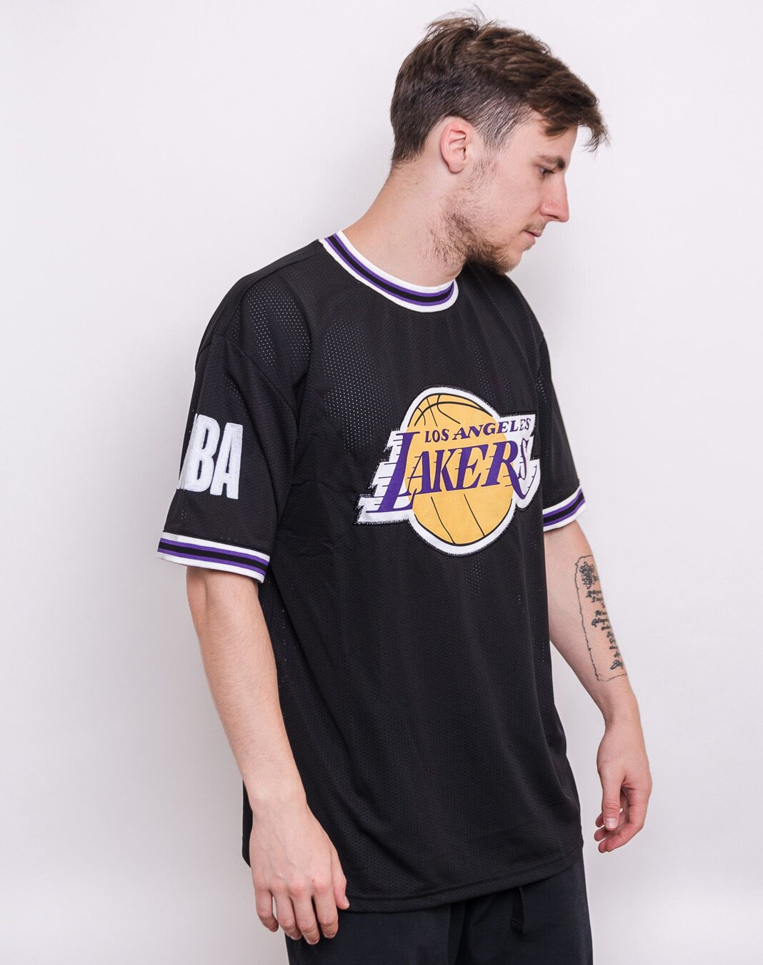 New Era t-shirt NBA Oversized Applique Los Angeles Lakers black