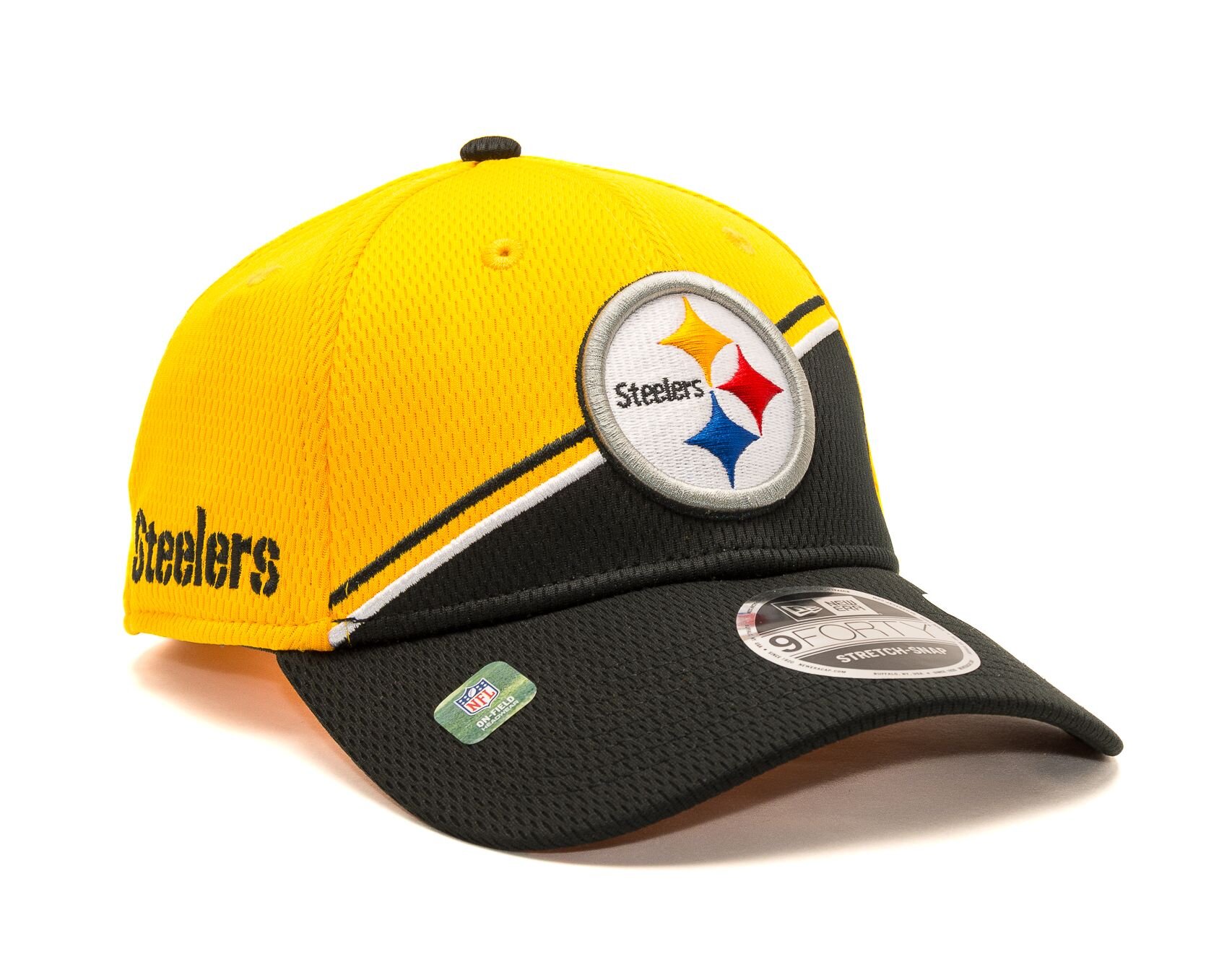 Pittsburgh Steelers NFL 2023 Sideline New Era 9Forty Stretch Snap Team Cap