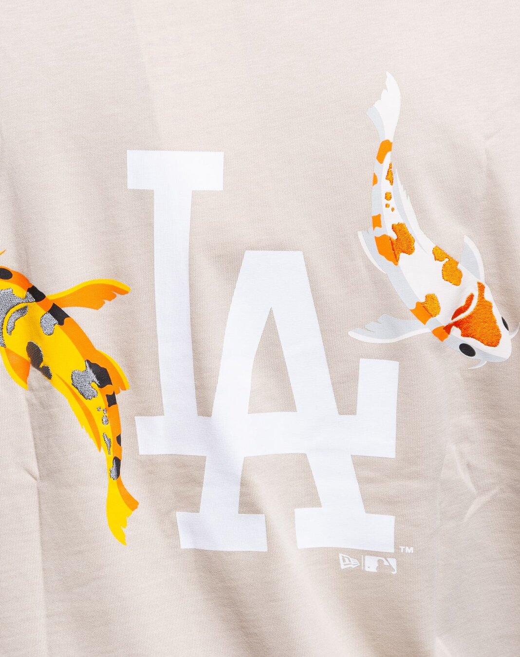 LA Dodgers MLB Fish Graphic Oversized Stone T-Shirt