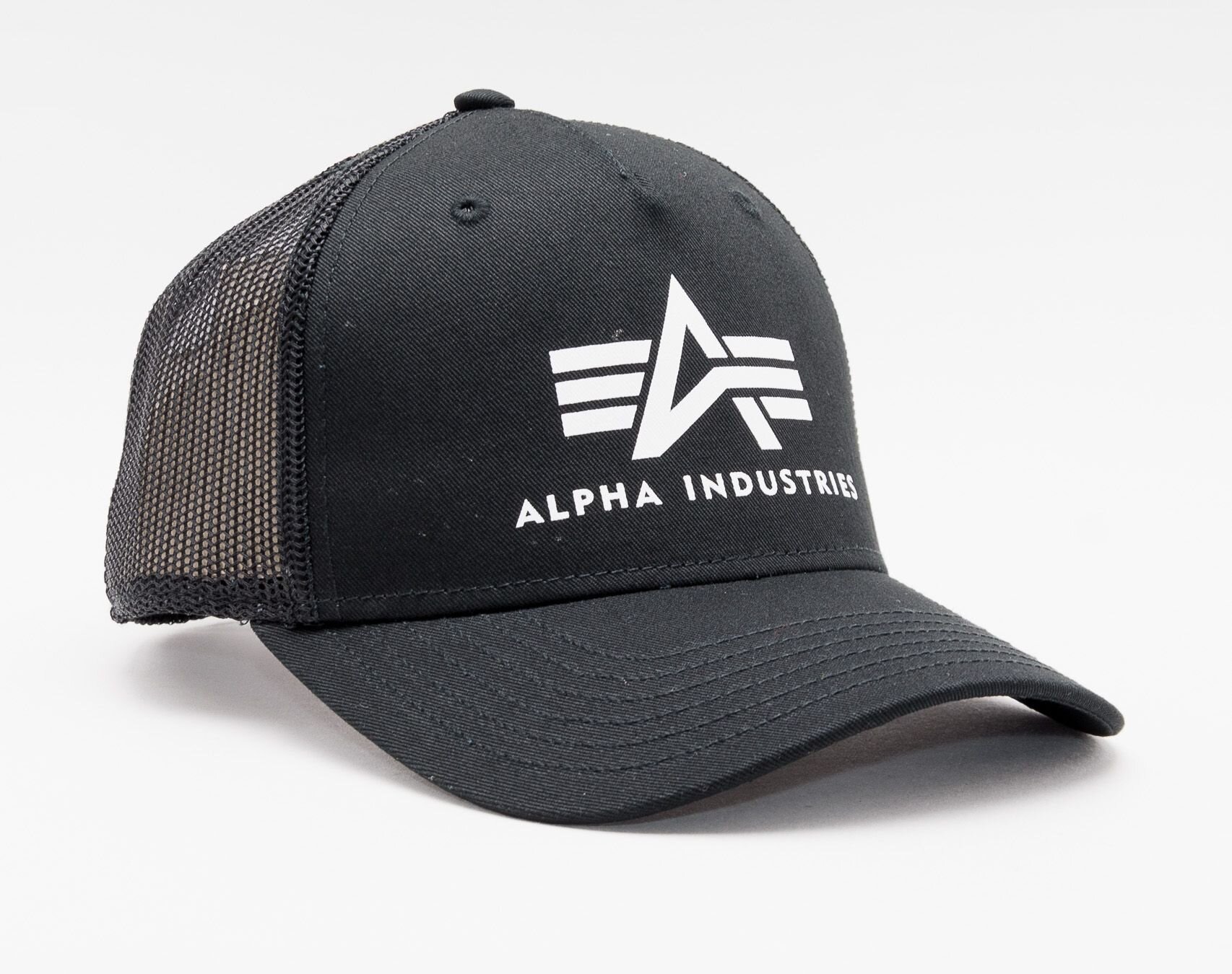 Kšiltovka Alpha Industries Black Cap - Snapbacks Basic Trucker 186902