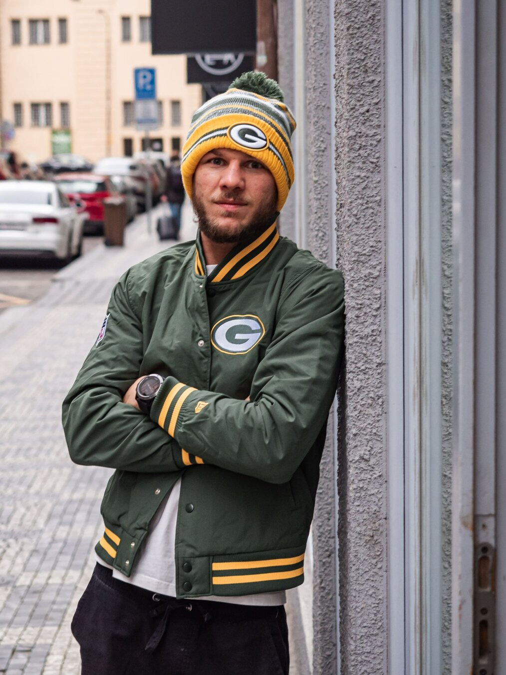 Green Bay Packers New Era Team Wordmark Bomber Jacket