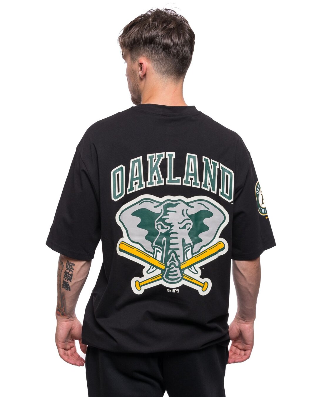 T-shirts New Era Oakland Athletics Mlb Large Logo Oversized Tee Black