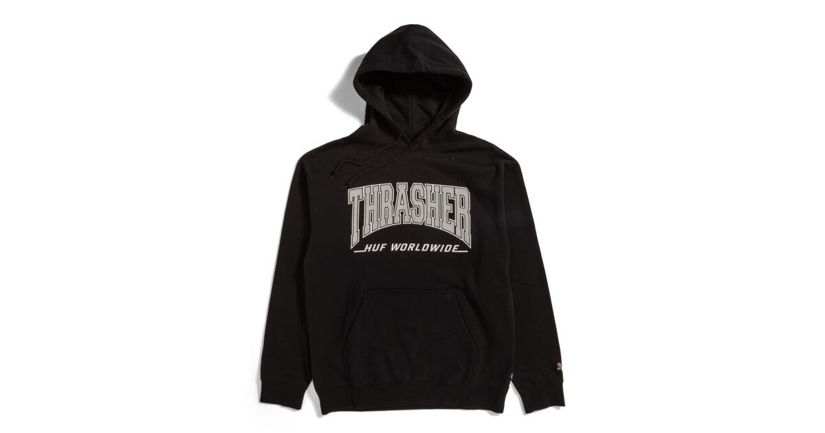 Mikina HUF × Thrasher Bayview Hoodie Black - Snapbacks