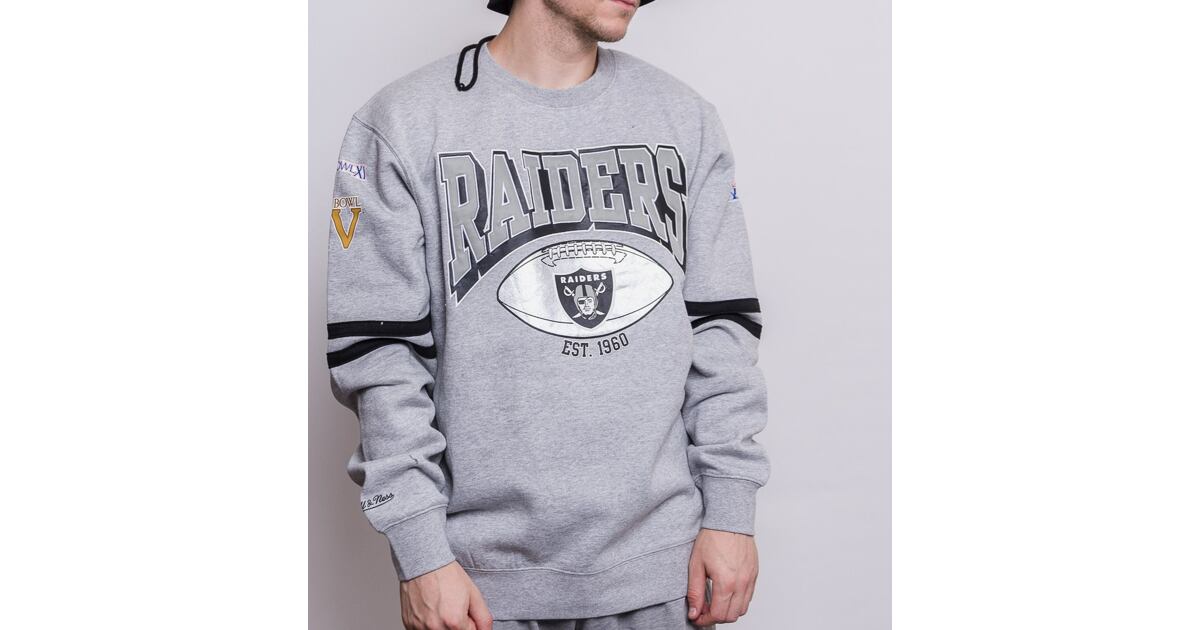 Lids Las Vegas Raiders Mitchell & Ness Big Tall Allover Print Pullover  Sweatshirt - Heathered Gray