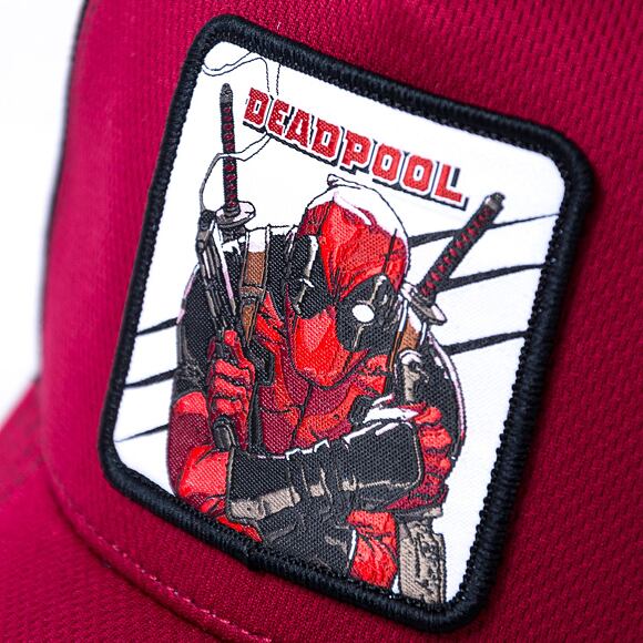 Kšiltovka Capslab Marvel Trucker - Deadpool - Black / Bloody Red