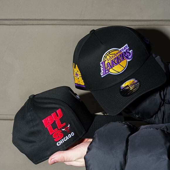 Kšiltovka New Era - NBA Side Patch 9FORTY A-Frame - LA Lakers - Black