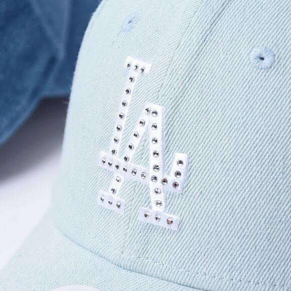 Dámská kšiltovka New Era - 9FORTY Diamante Denim - LA Dodgers - Sky Blue