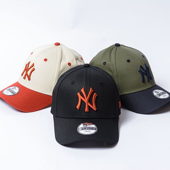 Dětská Kšiltovka New Era - 9FORTY League Essential - NY Yankees - Black / Dark Red