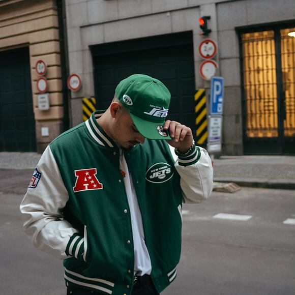 Bunda New Era - Patch Varsity - NY Jets - Green / Off White