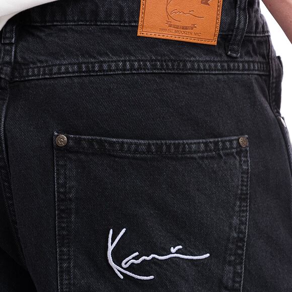 Džíny Karl Kani Small Signature Baggy Five Pocket Denim vintage black