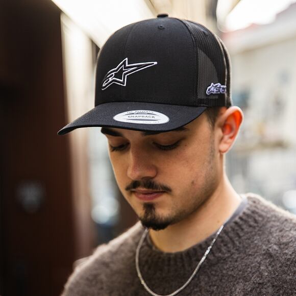 Kšiltovka Alpinestars - Ageless Outline Trucker - Black/Black