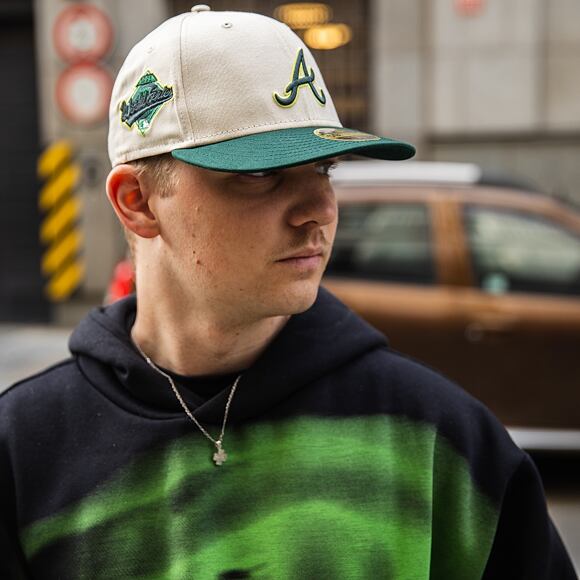 Kšiltovka New Era - 59FIFTY Low Profile "Late Fall Vibes" - Atlanta Braves - Cream / Green