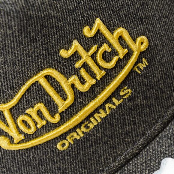 Kšiltovka Von Dutch - Trucker Newark - Cot Twill - Black/ Yellow