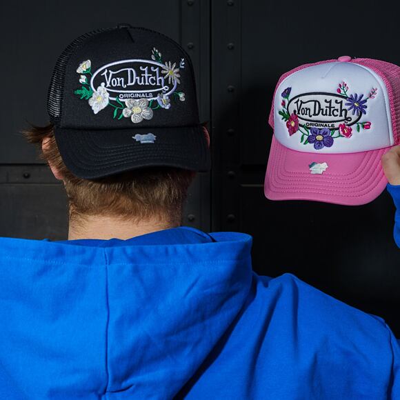 Kšiltovka Von Dutch - Trucker Flora - Caps - Polyester Foam - Pink