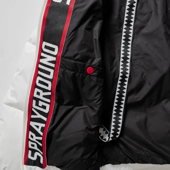 Bunda Sprayground - White Spray Sharks Paris Down Jacket