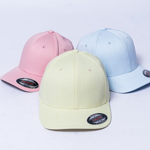 Kšiltovka Yupoong Flexfit Pastel Melange Cap Yellowcream