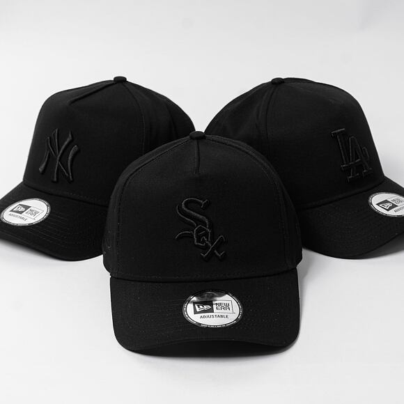 Kšiltovka New Era - 9FORTY A-Frame Monochrome - Chicago White Sox - Black