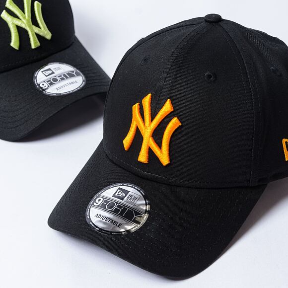 Kšiltovka New Era - 9FORTY League Essential - NY Yankees - Black / Neon Orange