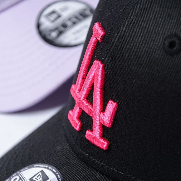 Dětská Kšiltovka New Era - 9FORTY League Essential - LA Dodgers - Black / Pink