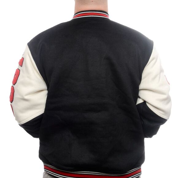 Bunda Mitchell & Ness - Team History Varsity Jacket Vintage Logo - Chicago Bulls - Black