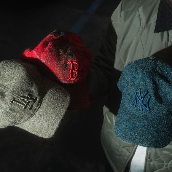 Kšiltovka New Era - 9TWENTY MLB Harris Tweed - LA Dodgers - Olive