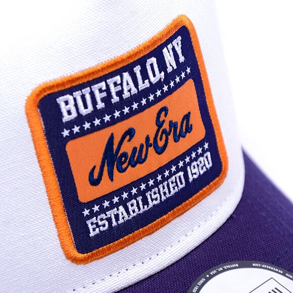 Kšiltovka New Era - Patch Canvas 9FORTY Trucker - White / Light Navy