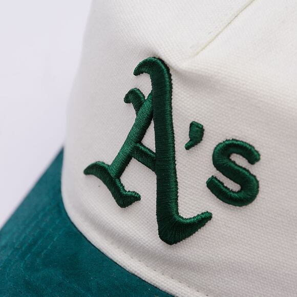 Kšiltovka New Era - MLB Script GOLFER - Oakland Athletics - Cream / Dark Green