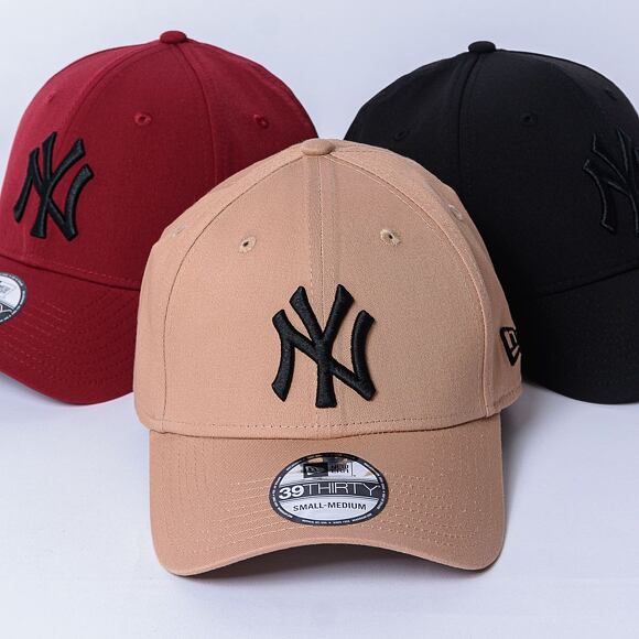 Kšiltovka New Era - 39THIRTY Seasonal League Essential - NY Yankees - Beige / Black