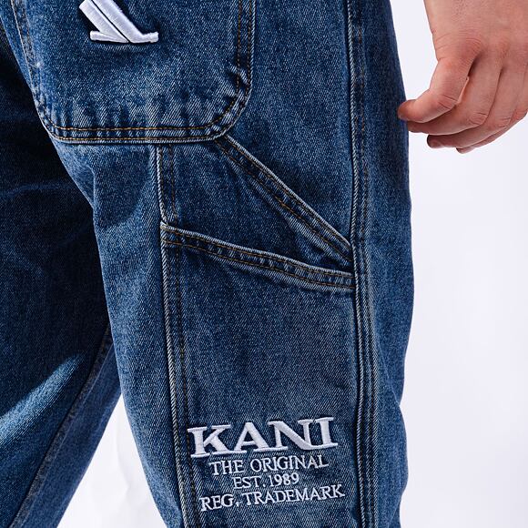 Džíny Karl Kani Retro Tapered Workwear Denim vintage indigo