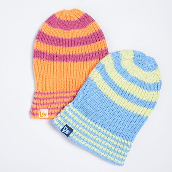 Kulich New Era - Medium Knit Stripe Beanie - Orange / Pink