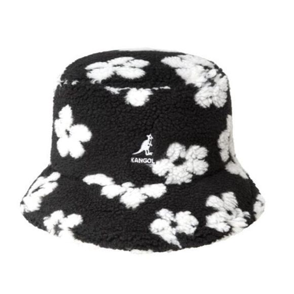 Klobouk Kangol - Floral Fleece Bucket - Black/White