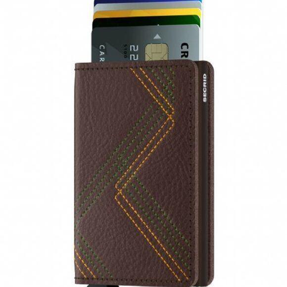 Peněženka Secrid Slimwallet Stitch Linea - Espresso