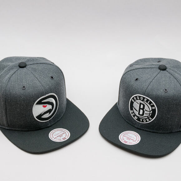 Kšiltovka Mitchell & Ness G3 Logo Atlanta Hawks Grey/Black Snapback