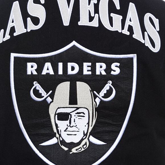 Bunda New Era - Patch Varsity - Las Vegas Raiders - Black / White