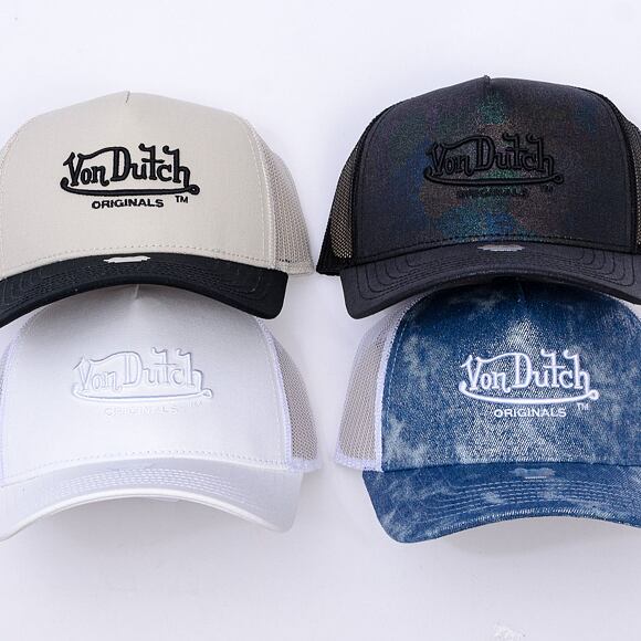 Kšiltovka Von Dutch - Trucker Newark - Caps - Cot Twill Denim - Silver