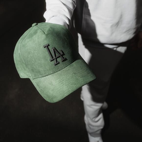 Kšiltovka New Era - 9FORTY A-Frame MLB Faux Suede - LA Dodgers - Green / Black