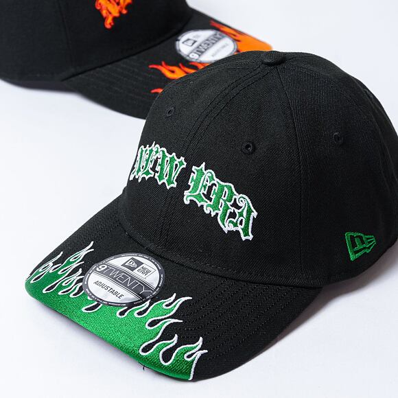 Kšiltovka New Era - 9TWENTY Flame - Black / Kelly Green