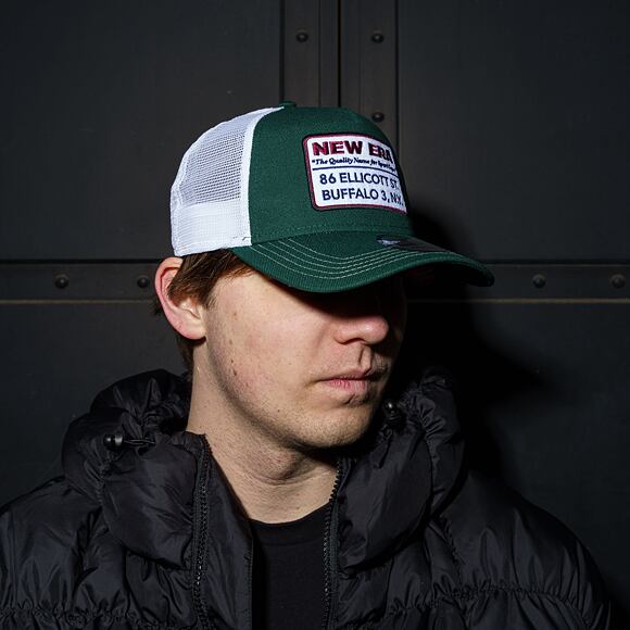 Kšiltovka New Era - Vintage 9FORTY Trucker - Dark Green