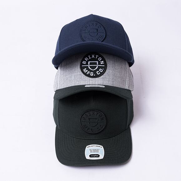 Kšiltovka Brixton Crest C MP Snapback - Heather Grey/Black