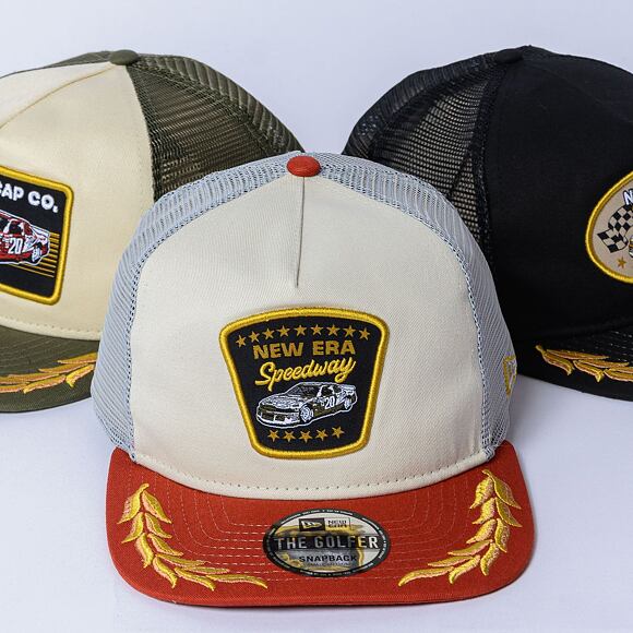 Kšiltovka New Era - Golfer Motorsport Retro Trucker - Rust