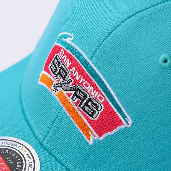 Kšiltovka Mitchell & Ness NBA Home Town Classic Red San Antonio Spurs Teal