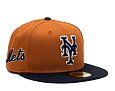 Kšiltovka New Era 59FIFTY MLB Boucle New York Mets Caramel Brown / Navy / Stone